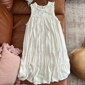 Mini cream boho dress, size Small